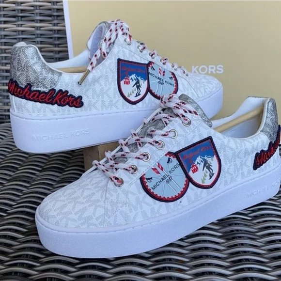 Michael Kors Poppy Lace Up MK Sig Small/MK Logo Ski Patch WMNS - Picture 10 of 16